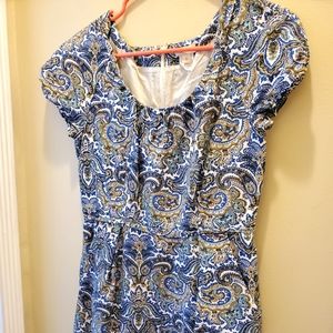 JCrew Paisley Dress with Pockets
